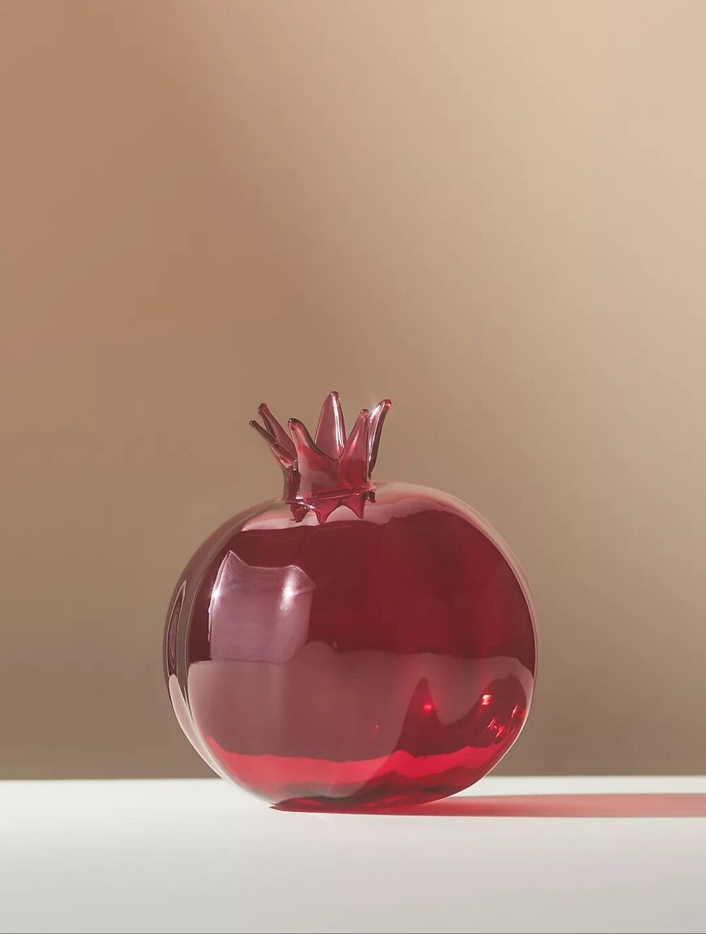 Anthropologie Autumn Glass Pomegranate Bud Vase